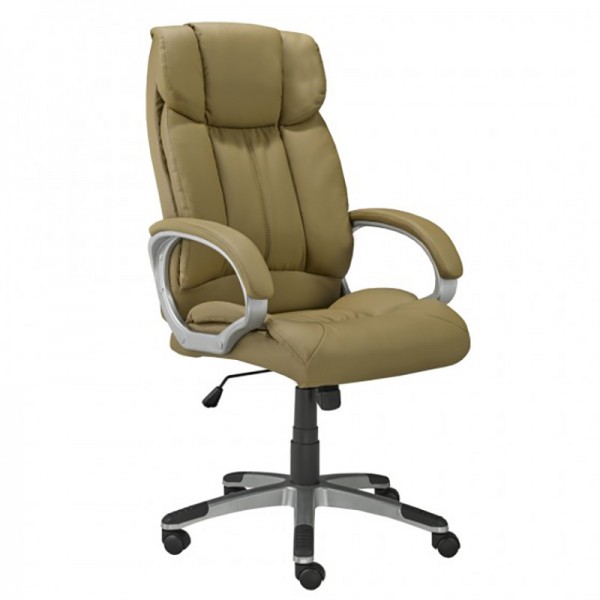 ADJ. OFFICE CHAIR W. GAS LIFT TAUPE